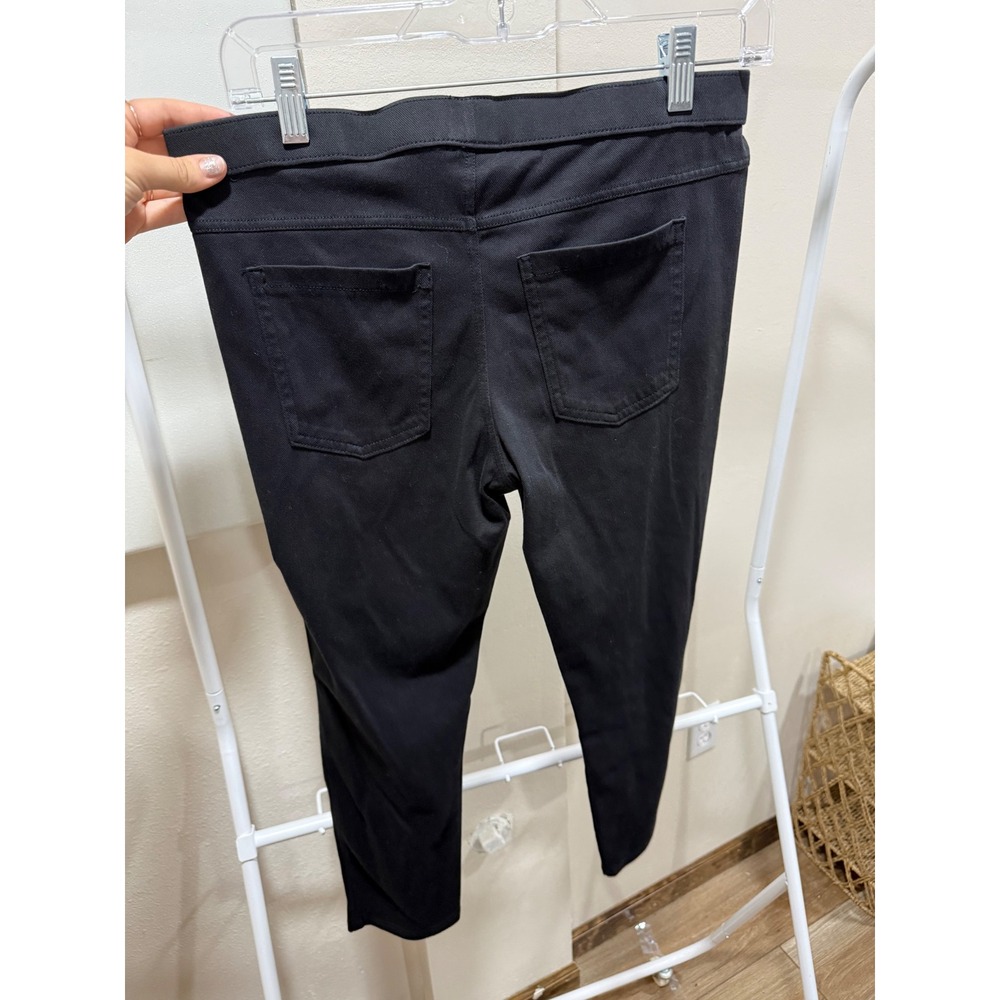 Womens Black Pull On Stretch Trousers Slim Leg Work Pants Office Size Large - Picture 3 of 4